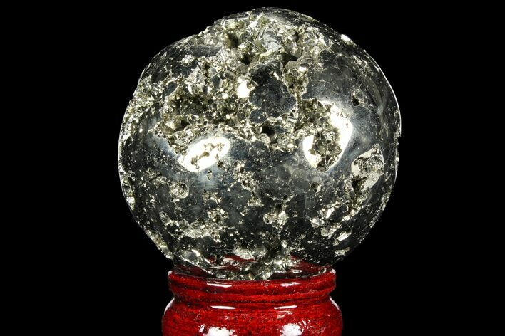 Polished Pyrite Sphere - Peru #98002